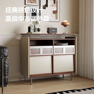 French Style <b>Sideboard</b> Solid Wood Living Room Cabinet 4 Compartments <b>Storage</b> Furniture - Product Image 3