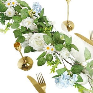 Guirlandes de pivoines artificielles FUYI, verdure printanière, décorations de table de mariage, guirlande en rotin, décoration de salle à manger à domicile - Product Image 5