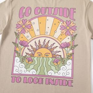 Mode col rond imprimé t-shirt hommes Y2K logo personnalisé t-shirt en coton lourd - Product Image 6