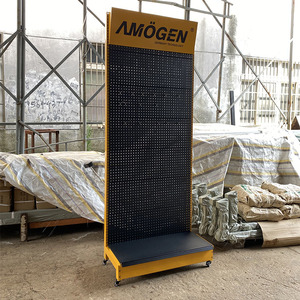 Nhà máy tùy chỉnh kích thước màu vàng triển lãm kệ trưng bày cho các cửa hàng phần cứng cửa hàng treo <span class=keywords><strong>Pegboard</strong></span> Kim Loại Rack hiển thị - Product Image 1