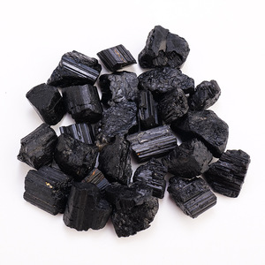 حجرة تورمالين سوداء طبيعية 100جم علاجية مع بطاقة تورمالين علاج بالروائح الذكية زينة للمنزل - Product Image 1