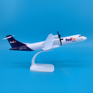Modelo de Avión de Resina Fundida a Presión <span class=keywords><strong>FedEx</strong></span> <span class=keywords><strong>ATR</strong></span> de 27 cm, Escala 1/100, Adorno de Aviación con Base de Exhibición - Product Image 4
