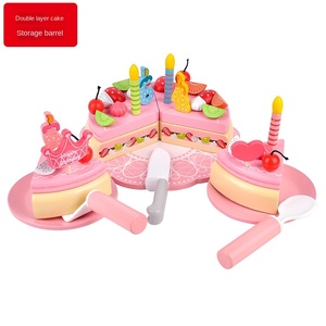 Jouets de gâteau d'anniversaire simulé Toywoo, jouets en bois pour enfants, trancheuse de cuisine, jouets de princesse pour bébés de 3 à 6 ans - Product Image 6