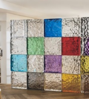 Blocs de briques en verre cristal massif en gros pour la décoration de salles de bain, cuisines et bâtiments extérieurs 200*100*50mm