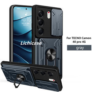 Lichicase 2 en 1 funda híbrida para Tecno Camon 40 Premier 5G cartera portátil ranura para tarjeta soporte armadura anillo contraportada - Product Image 5