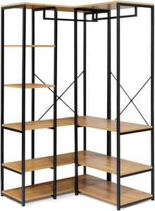 Cabine de <span class=keywords><strong>dressing</strong></span> modulaire en bois 150 cm, design industriel, mobilier pour la maison - Product Image 5