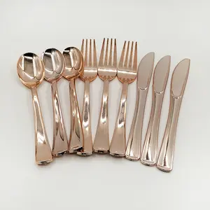 Couverts Ensembles Cuillères Fourchettes et Couteaux Décorations du Nouvel An Nipkin Forchette Plastique Personnalisé Chinois Heavy Duty Jetable - Product Image 1