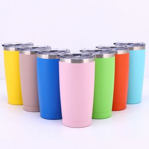 Factory Supply Car Travel Insulated Wall Reusable Stainless Steel <b>Coffee</b> Cup 20 Oz Sublimation Tumbler With Lid - Product Image 1