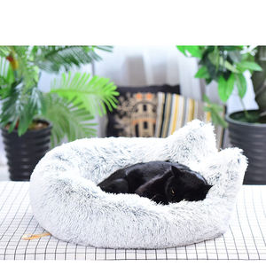 Hot Selling <span class=keywords><strong>Cat</strong></span> Dog Bed Voor Indoor Katten Kleine Honden Pluizig Kalmerend Zelfverwarmend Rond Kussen - Product Image 3
