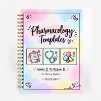 Carnet de pharmacologie pour étudiants en soins infirmiers – Couverture personnalisée avec photo, nom gravé EDM, agenda et guide d'étude sur mesure