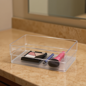 Plastic Storage Box Organizer N4 Clear Makeup Drawer Container For Cosmetic Storage - Product Image 2