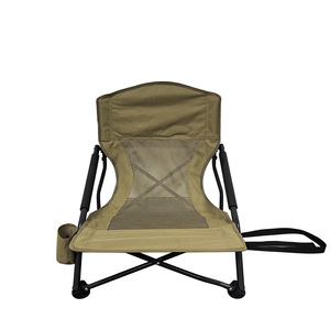 Chaise pliante portable d'extérieur internationale avec dossier pour pêche, pique-nique, camping, loisirs, tabouret bas - Product Image 5