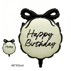 Palloncini in Foil Neri a Forma di Fiocco per Decorazioni di Compleanno - Product Image 3