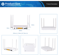 Routeur ONU double bande GPON X-PON 4GE+1VOIP+2.4G/5.8G Wi-Fi + USB + CATV Modèle BT-712XR Marque BT-PON
