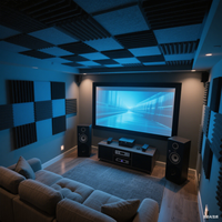 Panneaux acoustiques en mousse de polyuréthane multicolores, insonorisants, carreaux muraux 3D pour studio d'enregistrement, salle de streaming, cabine musicale, école