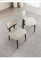 Chaise de salle à manger en bois massif de style nordique moderne JP, revêtement en cuir synthétique, couleur personnalisable, meubles pour la maison