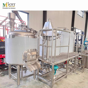 <span class=keywords><strong>Machine</strong></span> de brassage de <span class=keywords><strong>bière</strong></span> automatique à 4 cuves en acier inoxydable, contrôlée par PLC, chauffée à la vapeur, 400L - Product Image 6