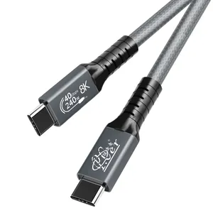 USB Type C TO C สาย PD3.1ชาร์จเร็ว8K 48V 5A 240W 40Gbps 5A Type C