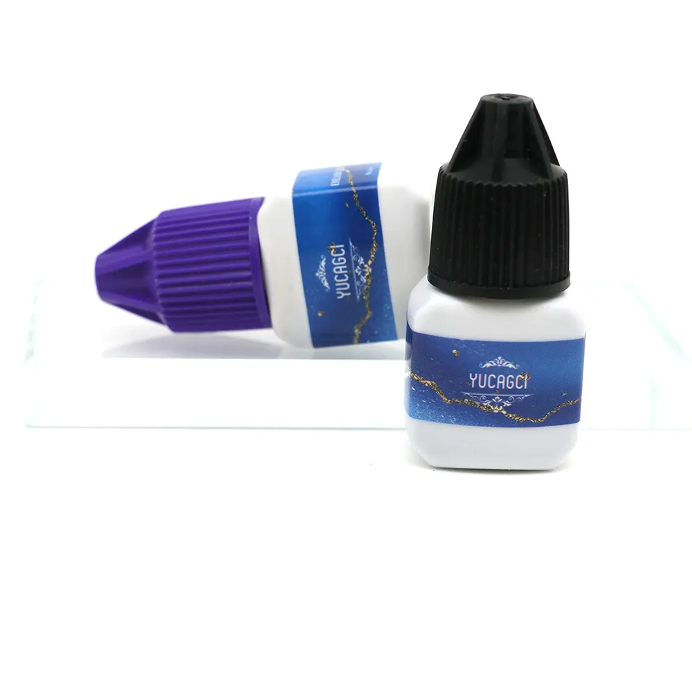 Yucagci 0.05 Oem Label Hitam Premium Penjualan Terbaik Lem Bulu Mata Individu Lem Ekstensi Bulu Mata Botol Kosong Lem Bulu Mata Lem Bulu Mata Sesuai Pesanan