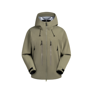 Giacca Impermeabile Arancione con Cappuccio e Zip per Escursionismo Unisex, Antivento per Arrampicata e Attività all'Aperto - Product Image 3