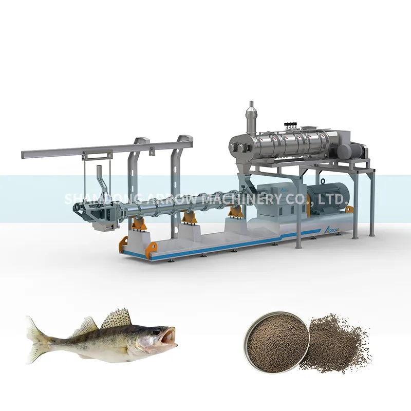 मछली फ़ीड मशीन के लिए खुदरा अस्थायी मछली फ़ीड संयंत्र पेंच extruder फ़ीड