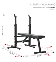 Banc de musculation en acier pour équipement de fitness à domicile avec support d'haltères pour musculation et musculation