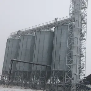 Baria de trigo do silo aço galvanizado da montagem 1000t preço de armazenamento silos