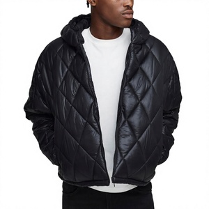 Custom Logo Front Quick Dry Breathable <b>Waterproof</b> Eco-Friendly Outdoor <b>Lightweight</b> Warm Winter Bubble Puff Puffer <b>Jacket</b> <b>Men</b> - Product Image 1
