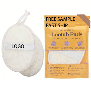 Esponjas Exfoliantes Naturales de Luffa con Logotipo Personalizado, Extra Grandes, con Correa Elástica, Hechas de la Planta Luffa - Product Image 1