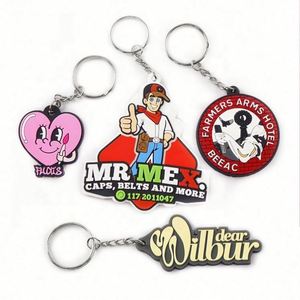 High Quality PVC Custom Keychain Cute Soft Rubber Keychain with <b>Blank</b> Logo for Promotional Gifts Quality Carabiners - Product Image 1