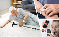 Bracelet d'alarme personnelle étanche IP67 KKM W8, bracelet de panique, bouton SOS intelligent, dispositif de suivi de balise