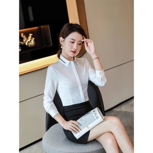 Blue Long Sleeve Shirt With Black Pants Set For Airline Uniform Business Work Wear Fall 2025 - Product Image 2