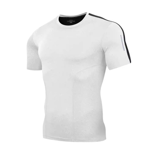 T-shirt de sport léger pour homme en maille, 100 % polyester, uni, vêtements de fitness, t-shirt à séchage rapide pour la salle de sport - Product Image 2