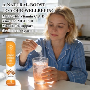 Julong OEM Comprimés effervescents vitaminés quotidiens Sans gluten <span class=keywords><strong>Vitamine</strong></span> C <span class=keywords><strong>Vitamine</strong></span> <span class=keywords><strong>D</strong></span> & <span class=keywords><strong>Zinc</strong></span> Comprimés effervescents avec miel de Manuka - Product Image 3