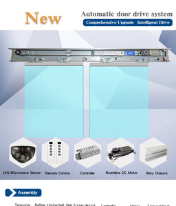 باب زجاجي منزلق ذكي أوتوماتيكي من OREDY مع مستشعر قرب، تطبيق أوتوماتيكي من الألومنيوم للمكاتب - Product Image 5