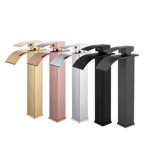 Aifol Robinet cascade en acier inoxydable pour salle de bain Lavabo bon marché avec valve en céramique Poignée mélangeur d'eau de toilette - Product Image 4