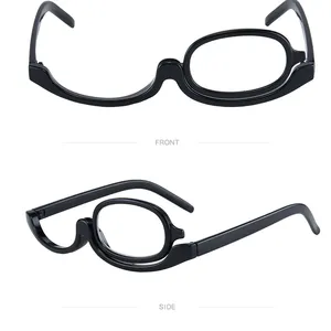 DUBERY 고품질 미니 접이식 1/2 눈 독서 안경 1.00 접이식 원 파워 독서 안경 여성 럭셔리 브랜드
