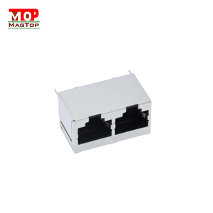 Connecteur <span class=keywords><strong>femelle</strong></span> <span class=keywords><strong>RJ45</strong></span> 100/1000 Base-T 1x2 ports, interface Ethernet, prise modulaire - Product Image 1