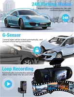 Dashcam E-Too 4K à 3 objectifs avec écran Ips Caméra Dvr 512GB Caméra de tableau de bord 3 canaux 4K avec Wifi avant et arrière à l'intérieur Caméra de tableau de bord 4K
