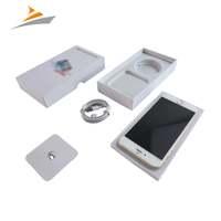 Boîte d'emballage rigide en carton blanc avec couvercle et base, personnalisable avec logo et couleur, pour téléphone portable, vente en gros du fabricant