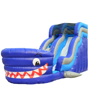 Giá tốt nhất cá mập Inflatable trượt nước <span class=keywords><strong>inground</strong></span> Hồ bơi nhỏ thổi lên trượt nước với hồ bơi cho trẻ em - Product Image 1