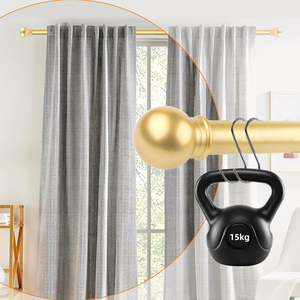 <span class=keywords><strong>Tringle</strong></span> à rideau <span class=keywords><strong>extensible</strong></span> en fer forgé, simple/<span class=keywords><strong>double</strong></span>, avec embouts décoratifs, supports et vis, directement de l'usine - Product Image 4