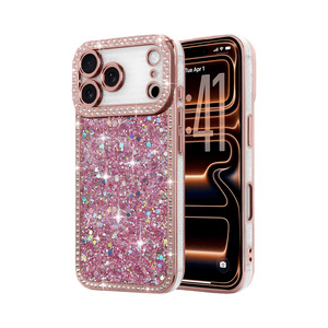 Rhinestone Glitter <b>Phone</b> Case for iPhone 18PM/17/16/15 Plus, Electroplated Luxury Resin Anti-Drop <b>Phone</b> Case - Product Image 6