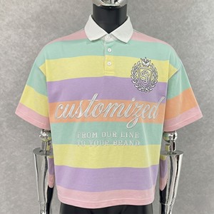 Camiseta Polo <span class=keywords><strong>de</strong></span> Hombre Oversize <span class=keywords><strong>de</strong></span> Algodón Pesado con Bloques <span class=keywords><strong>de</strong></span> Color y <span class=keywords><strong>Rayas</strong></span> Bordadas - Fabricantes <span class=keywords><strong>de</strong></span> Ropa Personalizada - Product Image 3