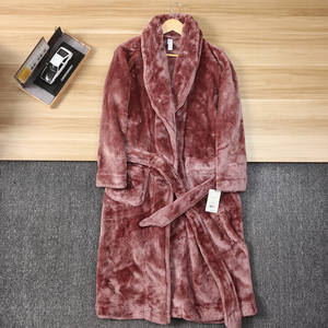 Pyjamas chauds en peluche pour <span class=keywords><strong>couple</strong></span> BODHANA, <span class=keywords><strong>pas</strong></span> chers, respirants, en polaire 100% polyester, robe kimono à col châle, robes chaudes pour femmes - Product Image 4