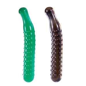 面白いクリスタルTPEフルーツ野菜ディルド女性用オナニーセックストイバナナキュウリナスヘチマニンジンセックストイ女性用 - Product Image 1