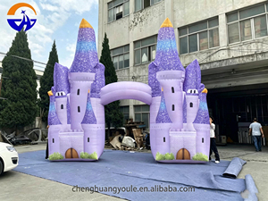 ซุ้มปราสาทเป่าลมสีม่วงเฉิงหวง ปี 2026 สำหรับตกแต่งงานอีเว้นท์ ซุ้มทางเข้างานแต่งงาน รุ่นซุ้มเป่าลม - Product Image 1