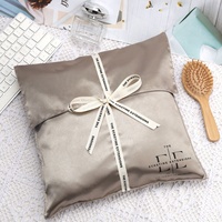 Offre Spéciale Logo personnalisé imprimé Satin extension de cheveux perruque chapeau emballage enveloppe pochette luxe soie cadeau Lingerie vêtements sac à poussière