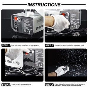 Machine à <span class=keywords><strong>Neige</strong></span> 1000W Intérieur Extérieur avec Télécommande sans Fil pour Fête de Noël, Mariage, Spectacle sur Scène - Product Image 4