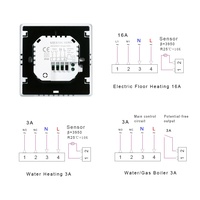 Thermostat intelligent Android YDD Tuya Alexa Google Home double mode avec affichage OLED Zigbee/WiFi, contrôle par application pour système de chauffage domestique